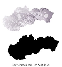 High detailed vector map. Slovakia.