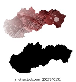 Alto mapa de Vector detallado. Eslovaquia.