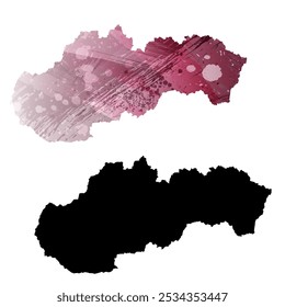 High detailed vector map. Slovakia.