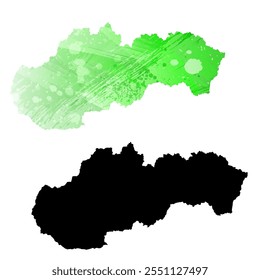 High detailed vector map. Slovakia.