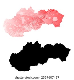 High detailed vector map. Slovakia.