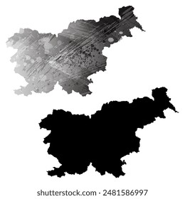 Mapa de Vector detallado. Eslovenia.