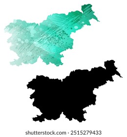 Alto mapa de Vector detallado. Eslovenia.