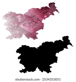 High detailed vector map. Slovenia.