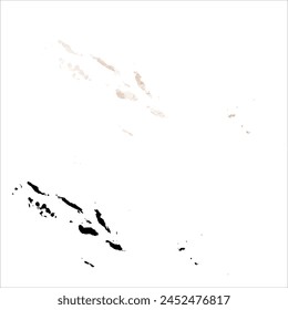 High detailed vector map. Solomon Islands. Set of two cards. Watercolor style. Brown beige color. Black card.