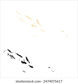 Mapa de Vector detallado. Islas Salomón.