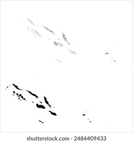 High detailed vector map. Solomon Islands.