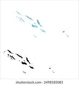 Alto mapa de Vector detallado. Islas Salomón.