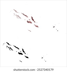 Alto mapa de Vector detallado. Islas Salomón.