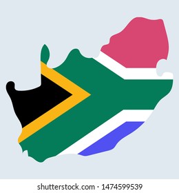 High detailed vector map - South Africa