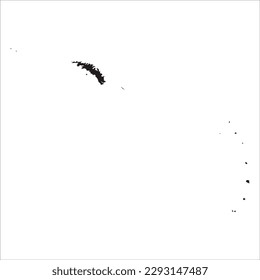 High detailed vector map. South Georgia and South Sandwich Islands. New Map 2023.