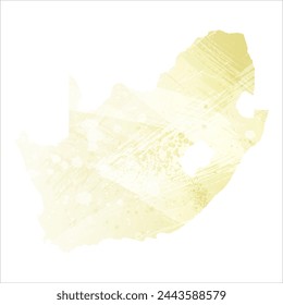 High detailed vector map. South Africa.