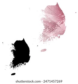 High detailed vector map. South Korea.