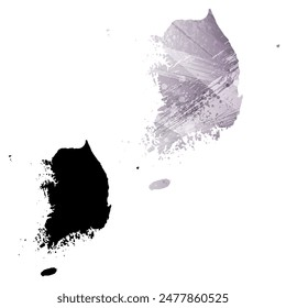 Mapa de Vector detallado. Corea del Sur.