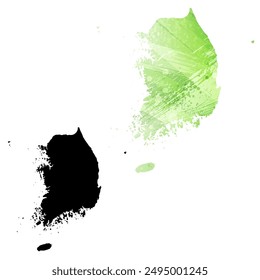 High detailed vector map. South Korea.