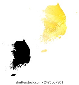 High detailed vector map. South Korea.