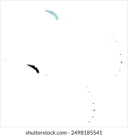 High detailed vector map. South Georgia and South Sandwich Islands.