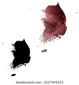 Mapa vetorial altamente detalhado. Coreia do Sul