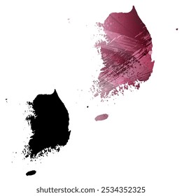 High detailed vector map. South Korea.