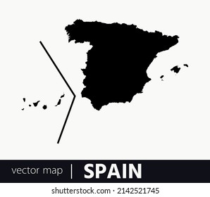 High Detailed Vector Map - Spain