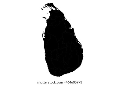 High detailed vector map sri Lanka