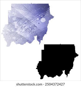 Alto mapa de Vector detallado. Sudán.