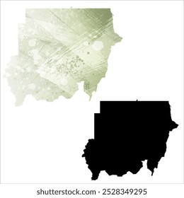 Mapa vetorial altamente detalhado. Sudão.