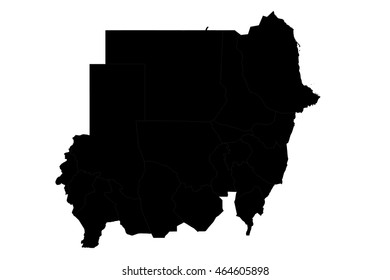 High detailed vector map sudan
