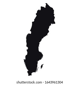 High detailed vector map - Sweden