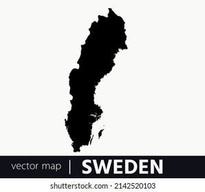 High Detailed Vector Map - Sweden