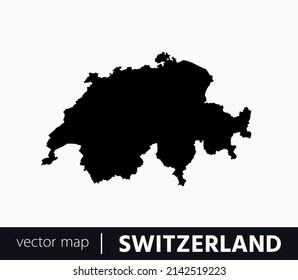 High Detailed Vector Map - Switzerland
