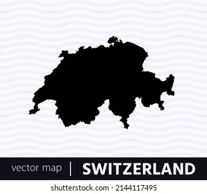 Detaillierte Vektor-Karte - Schweiz	