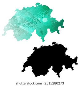 Mapa vetorial altamente detalhado. Suíça.