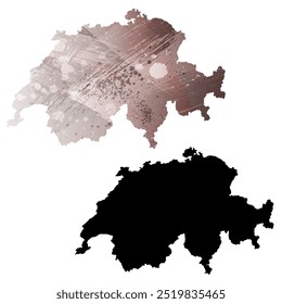 Mapa vetorial altamente detalhado. Suíça.