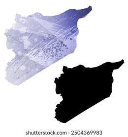 High detailed vector map. Syria.