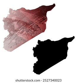 Mapa vetorial altamente detalhado. Síria.