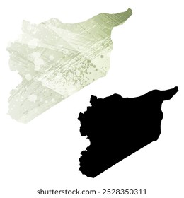 High detailed vector map. Syria.