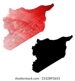 High detailed vector map. Syria.