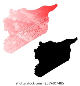 High detailed vector map. Syria.