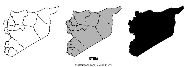 High detailed vector map - Syria