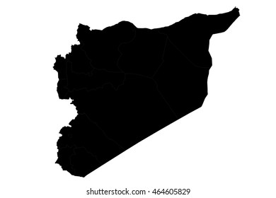 High detailed vector map syria