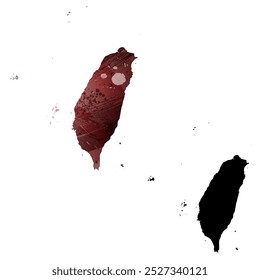 Alto mapa de Vector detallado. Taiwán.