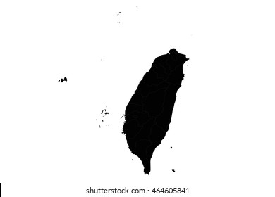 High detailed vector map taiwan