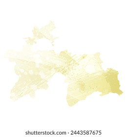 Mapa vectorial detallado. Tayikistán.