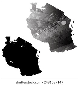 High detailed vector map. Tanzania.