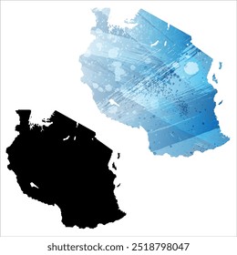 Mapa vetorial altamente detalhado. Tanzânia.