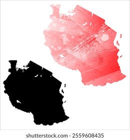 High detailed vector map. Tanzania.