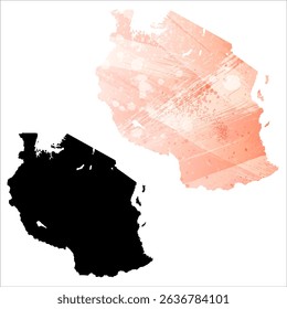 High detailed vector map. Tanzania.