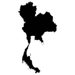 Mapa Vectorial Detallado - Tailandia