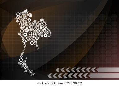High detailed vector map - Thailand